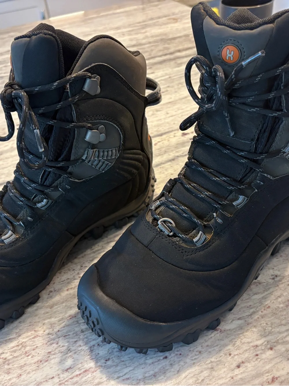Men's Black and Gray All-Terrain Hiking Boots